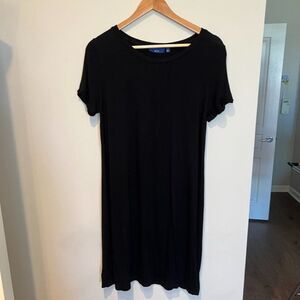 Apt. 9 Black Roll Tab Short Sleeve Black T-shirt Dress Size Small